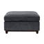 Grand canapé modulaire en chenille gris cendré 6 pièces: 3 canapés d'angle, 2 fauteuils sans accoudoirs, dossier, cadre à pieds classiques, canapé 6 pièces: base en bois d'aspect 3 x 2 x 1 x