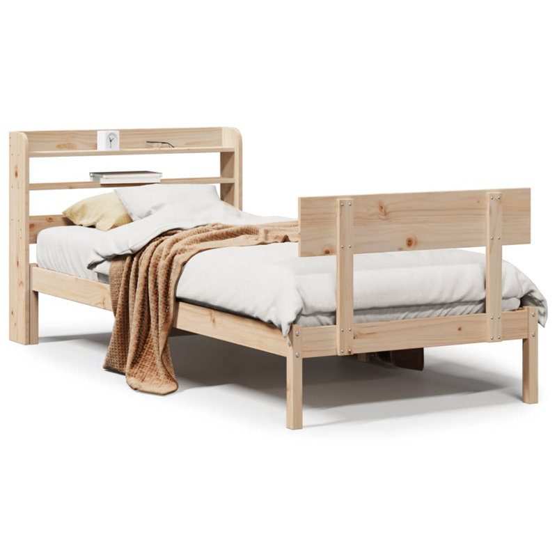 Solid Wood Storage Bed, European Single (90 x 200 cm)