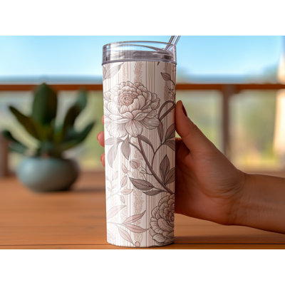Choose Handmade Tumblers 591 mL Vacuum Insulated Stainless Steel (18/8) Travel Tumbler with Straw