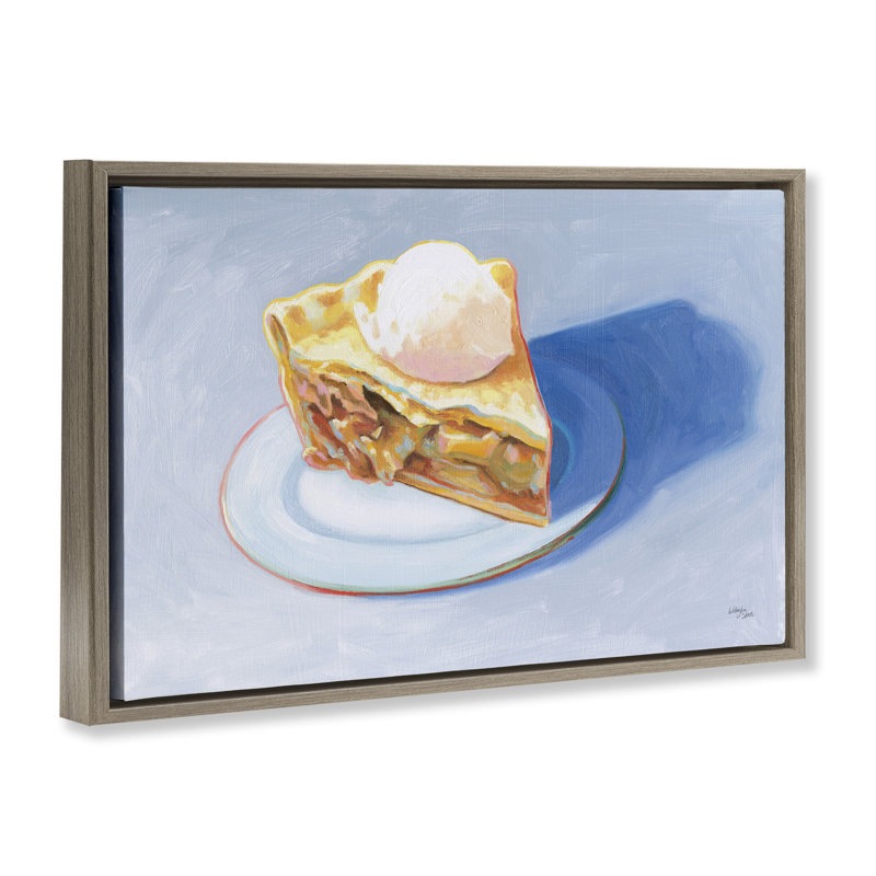 «Apple Pie Still Life», toile flottante encadrée grise par Wild Apple, Cadre flottant orme Montalcino, H 21 po x l 31 po