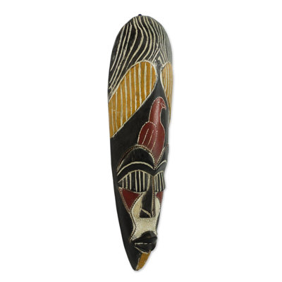 Masque africain spirituel protecteur haoussa Youngquist