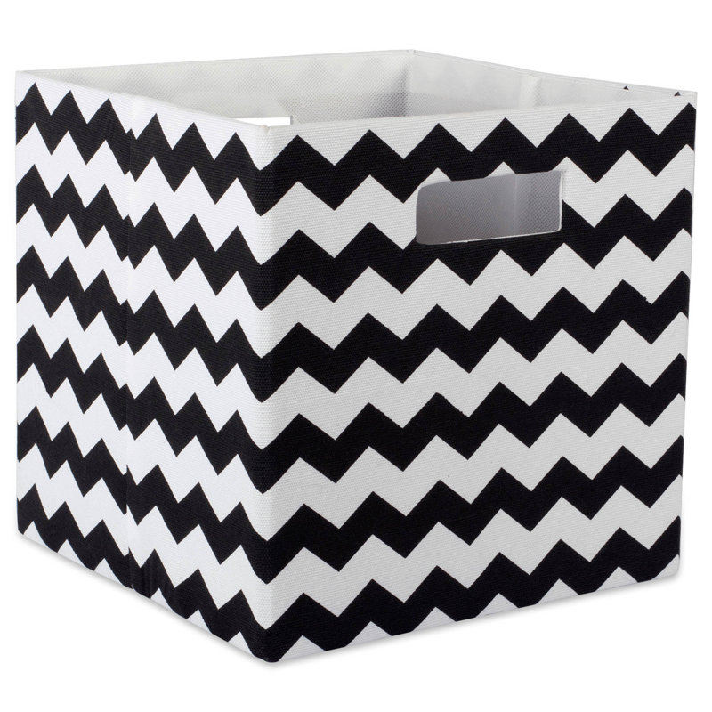 Cube en tissu de polyester, Bleu sarcelle, H 13 po x l 13 po x p 13 po