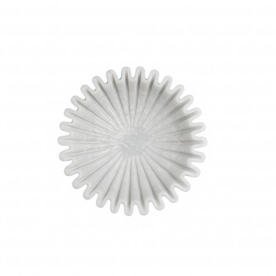 Montana Fluted Marble White Bowl