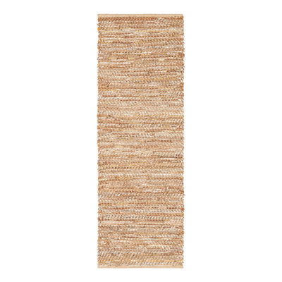 Leather Metallic Jute Indoor Rug
