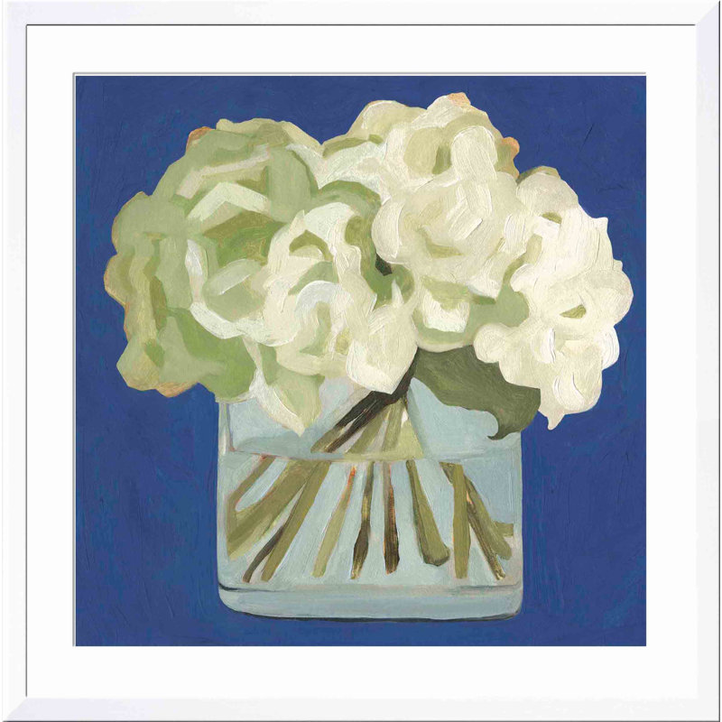 " White Hydrangeas II " by Emma Scarvey, 36"H x 36"W, White