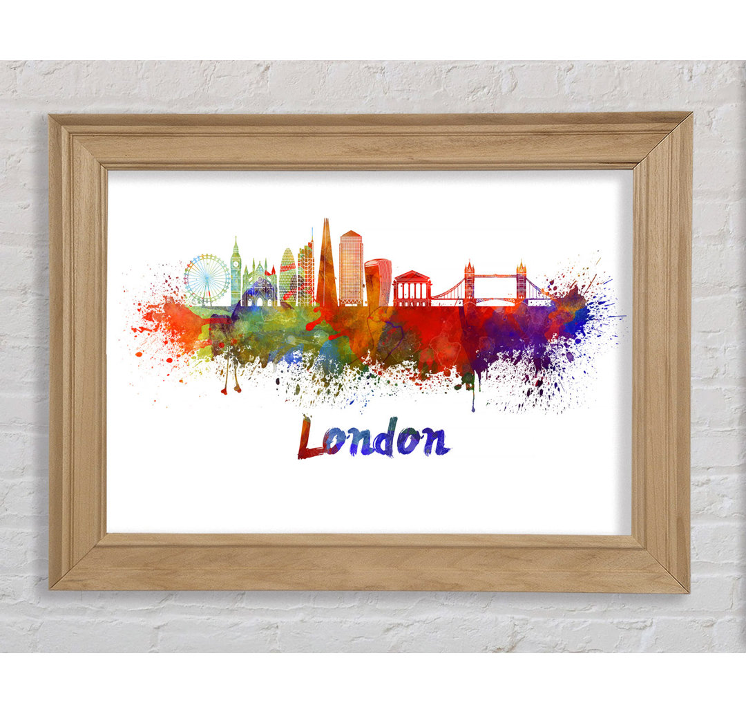 Rainbow London Splash 2 - Einzelner Bilderrahmen Kunstdrucke