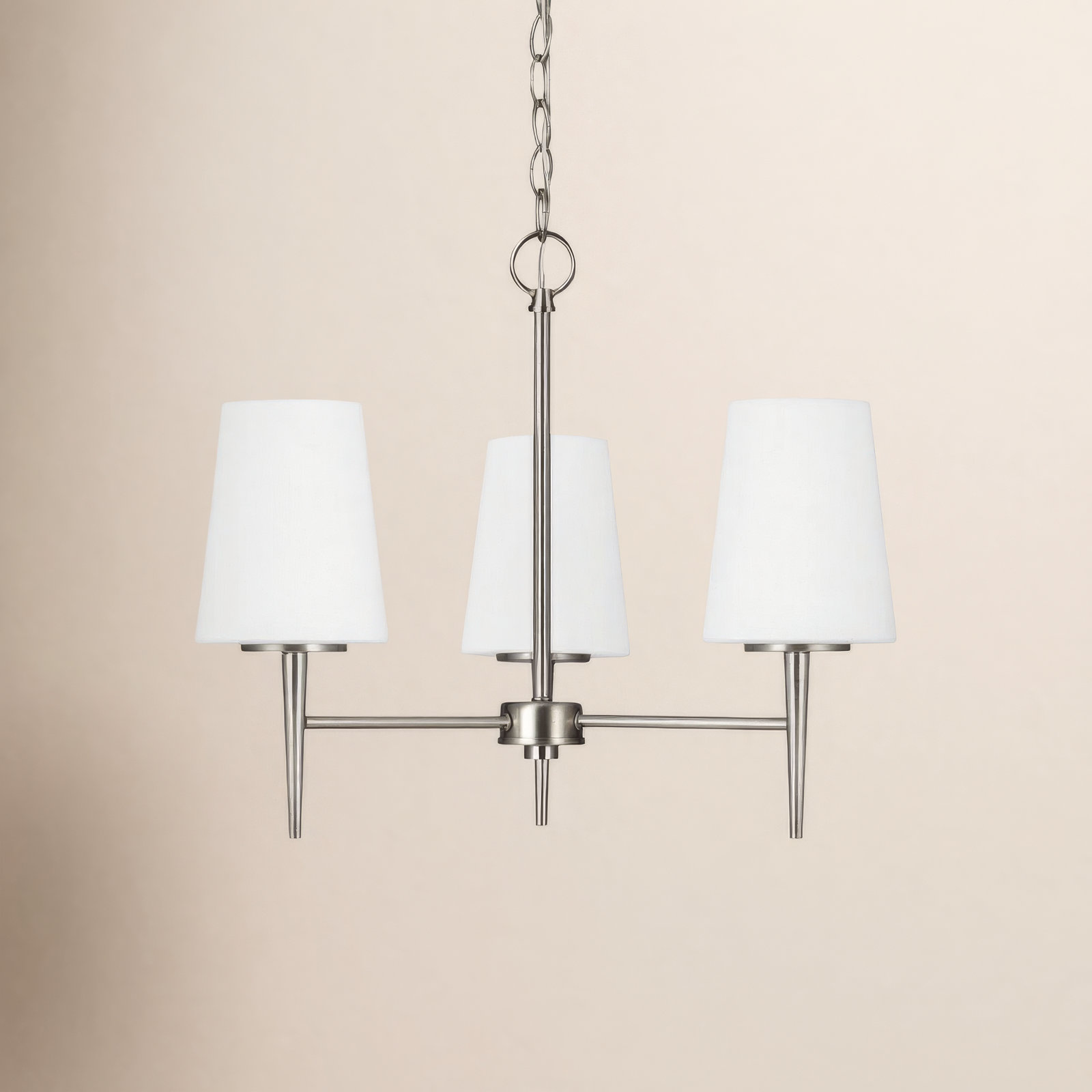 Erlandson 5 - Light Dimmable Chandelier, Brushed Nickel, 16 3/4" H x 20 1/2" W x 20 1/2" D, 100W A19 Medium