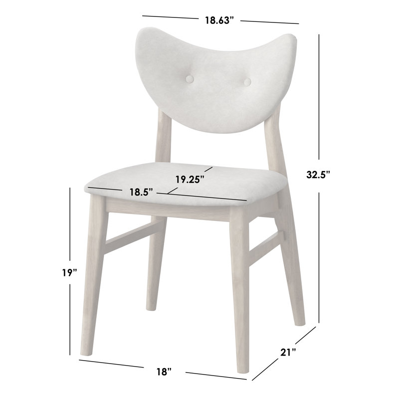 Chaise rembourrée Verena, Noyer