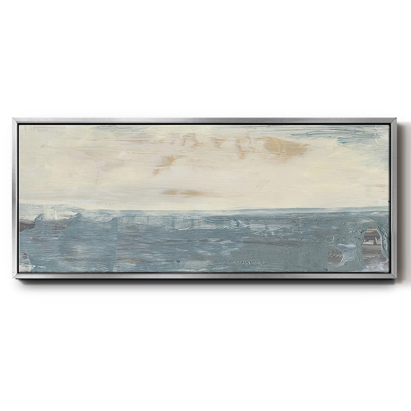 Peace and Calm III - toile encadrée, H 24 po x l 60 po x P 1,5 po, Argent