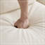 Canapé LSF en tissu chenille avec coussins - beige-58874975