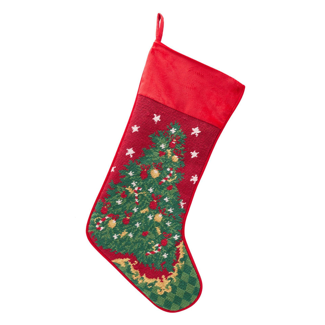 The Christmas Gift Co. The Christmas Gift Co Needlepoint Christmas Tree Stocking - Image 5