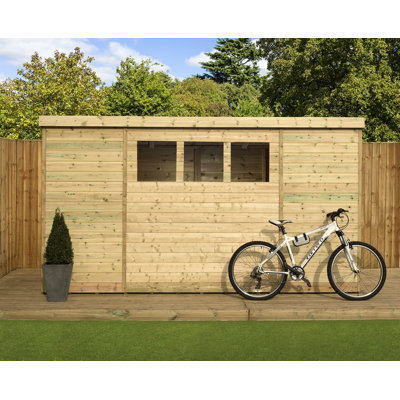 3 Ft. W x 9 Ft. D Shiplap Pent Wooden Shed