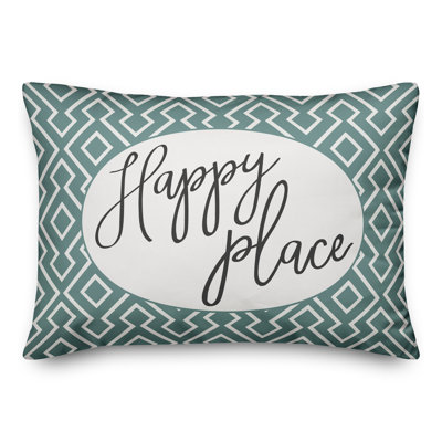 Housse de coussin rectangulaire et insert Happy Place