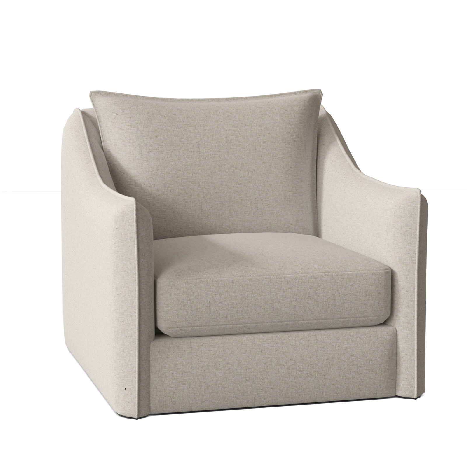 Joli Upholstered Swivel Armchair, Cream Linen 1429-002, Portobello