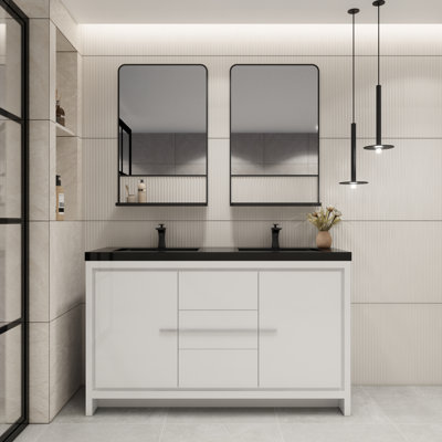 Ensemble de meuble-lavabo double 60 po Bayyinahi