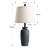24.5" Ceramic Bedside Table Lamp with Oatmeal Fabric Shade, 2-Way Switch, LED Bulb Included-915591957