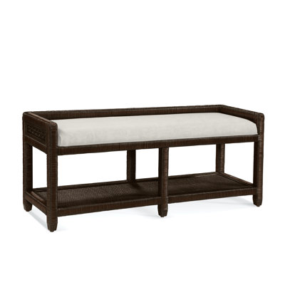 Glinda Wicker Shelves Storage Bench by Birch Lane