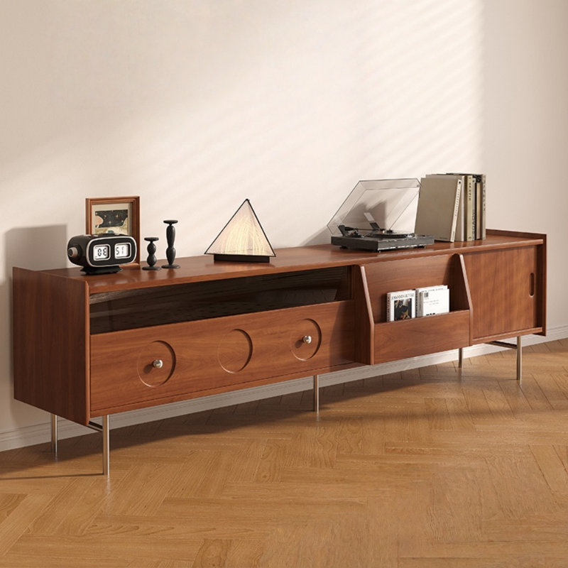Meuble télé simple et rétro, H 20,87 po x L 78,74 po x l 15,75 po