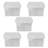 Clip 25.5L Square Plastic Storage Boxes with Secure Clip Lock Lids. L:39.5 x W:39.5 x H:22.5cm Clear/Clear/Clear