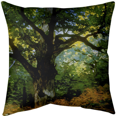 Claude Monet The Bodmer Oak Throw Pillow Cover