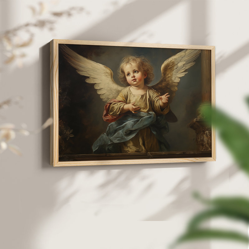 Angels From Above-LXIX -Framed Print - Restickable, Naturel, H 22 po x l 28 po