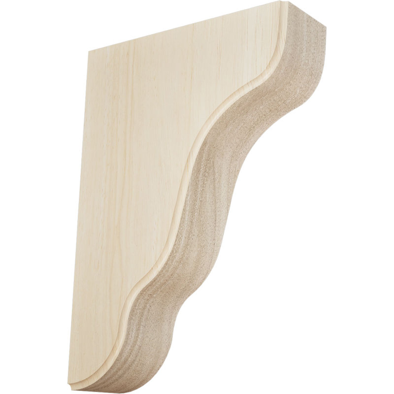 Support en bois Plymouth, Hévéa, H 7,5 po x l 1,75 po x P 5,25 po