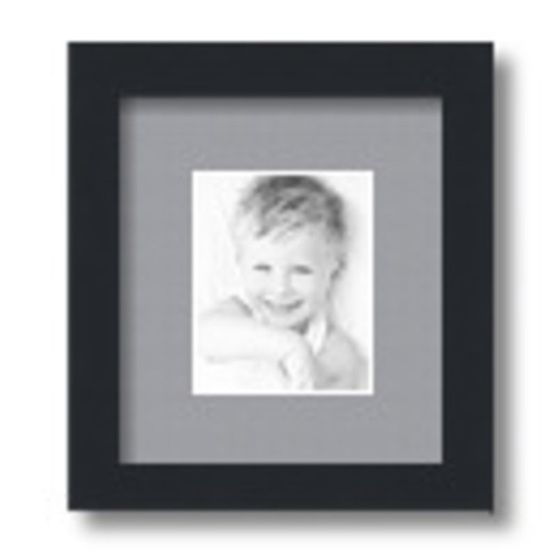 Cadre photo noir satiné Arttoframes, Argent