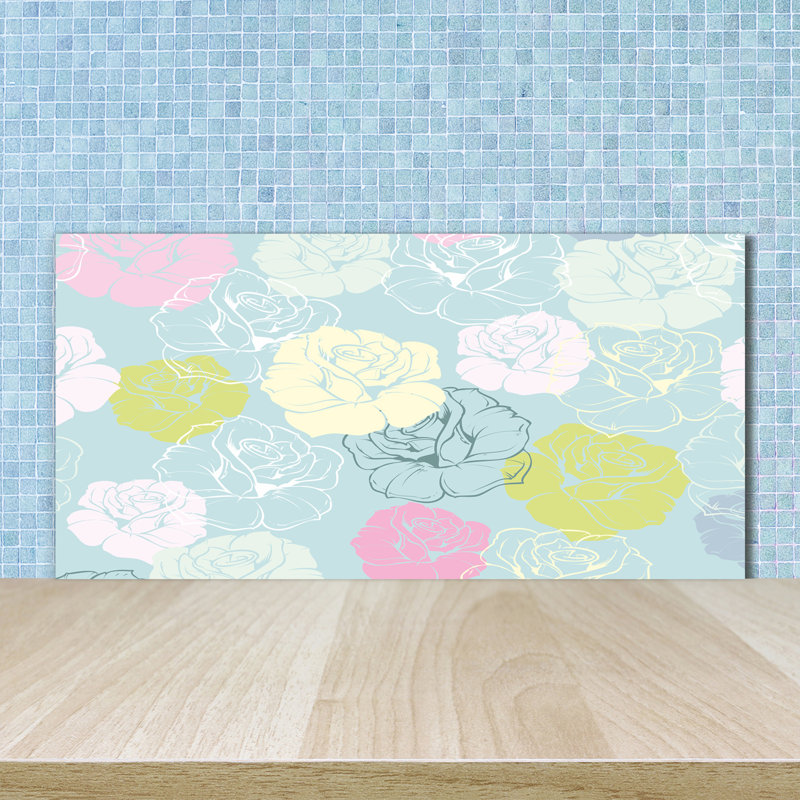 50cm W x 100cm L Glass Peel and Stick Panel