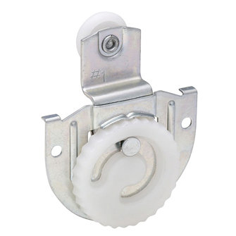 Zinc Plated Sliding Door Hanger with Nylon Wheels, 2 Pack