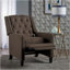 Chaise à dossier en tissu Classic Coffee-332960309