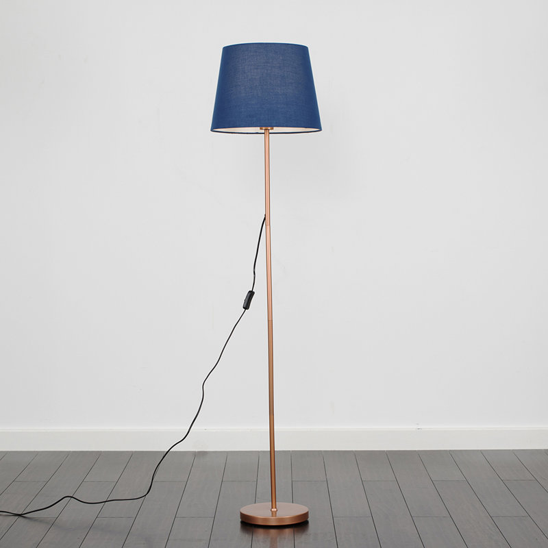 Gurpreet 154cm Traditional Floor Lamp, No, Copper, Blue