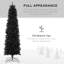 Black Artificial Fir Christmas Pencil Tree with Metal Base-1308616924