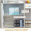 Armoire de cuisine indépendante moderne de 71 pouces avec armoire et rangement HomCom