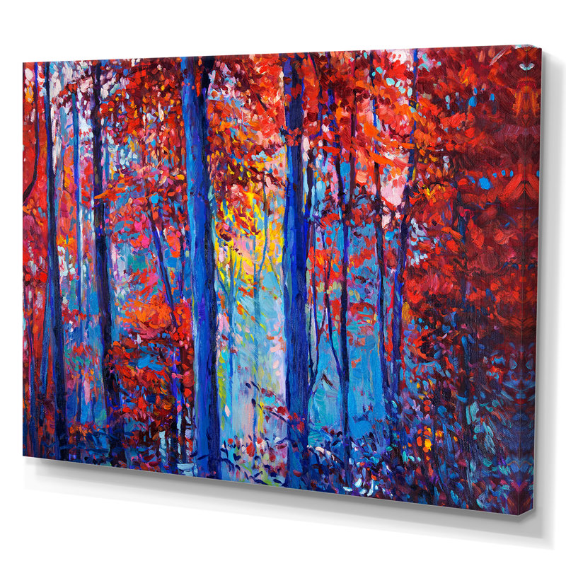 Paysage d'automne - reproduction de cadre photo sur toile, H 8 po x l 12 po x P 1 po, Toile tendue