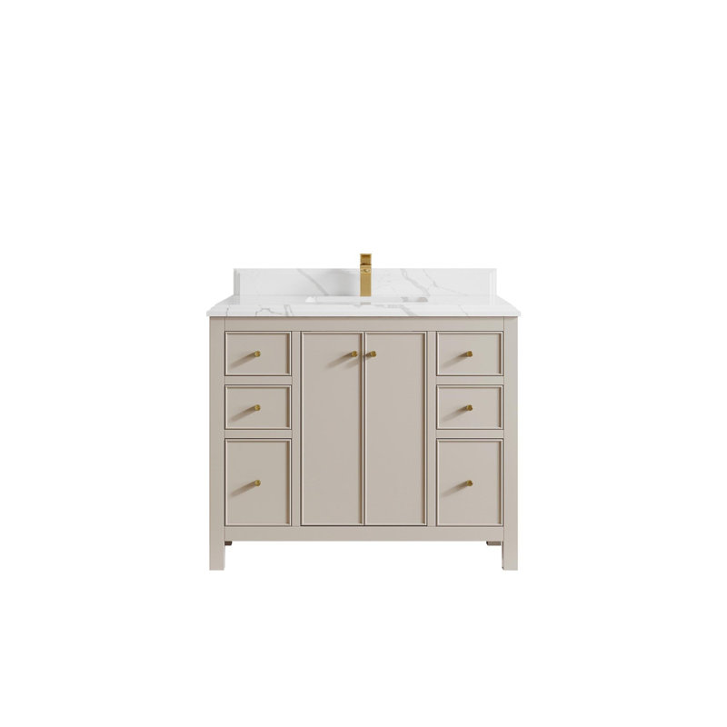 Ensemble de meuble-lavabo simple 42 po Punnet, Calacatta Laza