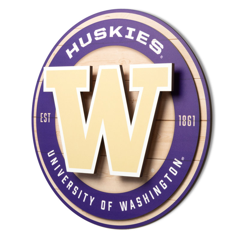 NCAA Washington Huskies 3DX Circle Wall Art