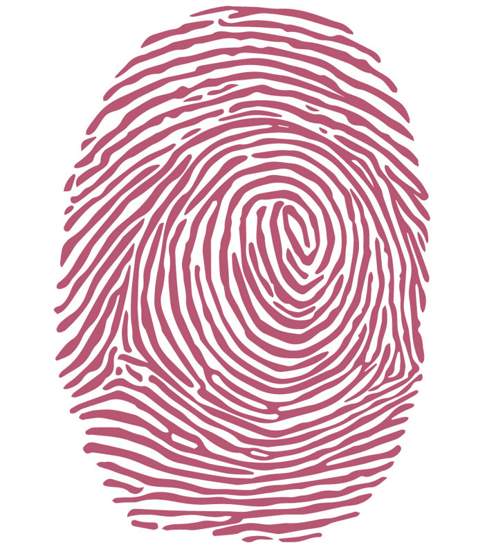 Décalcomanie murale à empreinte digitale, H 21 po x l 15 po x P 0,01 po, Rouge à lèvres