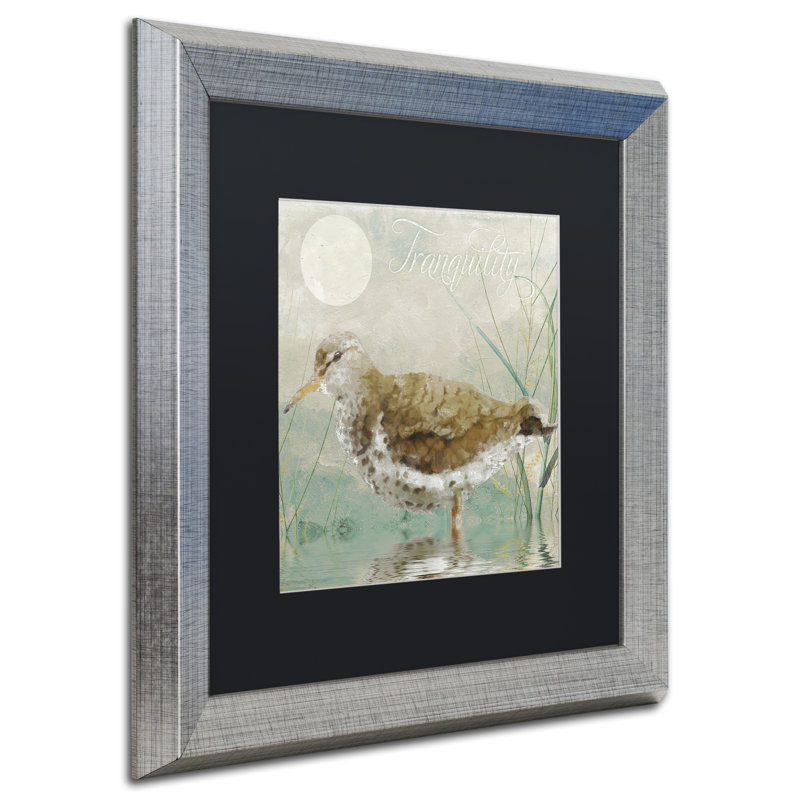 «Sand Piper II» par Jadaya, impression encadrée, Noir, H 16 po x l 16 po x P 0,5 po