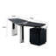 Bureau 94,49 po en bois massif noir italien non conventionnel-1436367987