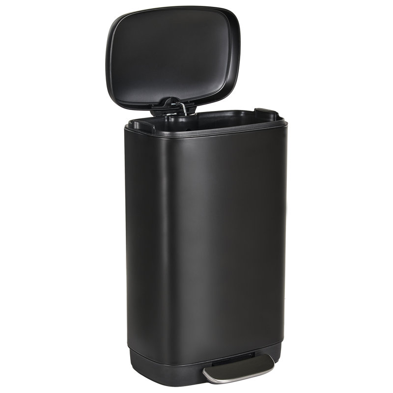 Pedal Waste Bin 30 L ECOCOLLECT Metal, Black