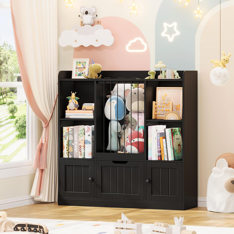 Organisateur de rangement de jouets pour tout-petits, Noir
