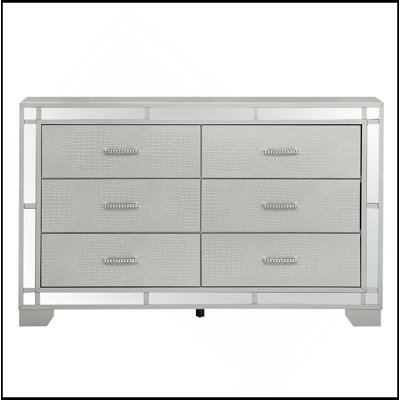 Madison   Dresser, Silver Champagne