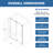 49"-54'' W x 76'' H Frameless Sliding Shower Door with 5/16" (8mm) Clear Tempered Glass, Soft-Close, Easy-Clean Coating, Explosion-Proof Film, Stainless Steel Accessories-112128100