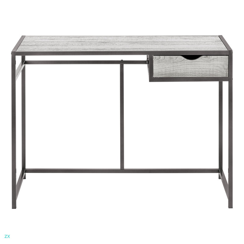 Bureau d'ordinateur, bureau personnel, ordinateur portable, tiroir de rangement, L 42 po, travail, stratifié, métal, contemporain, moderne