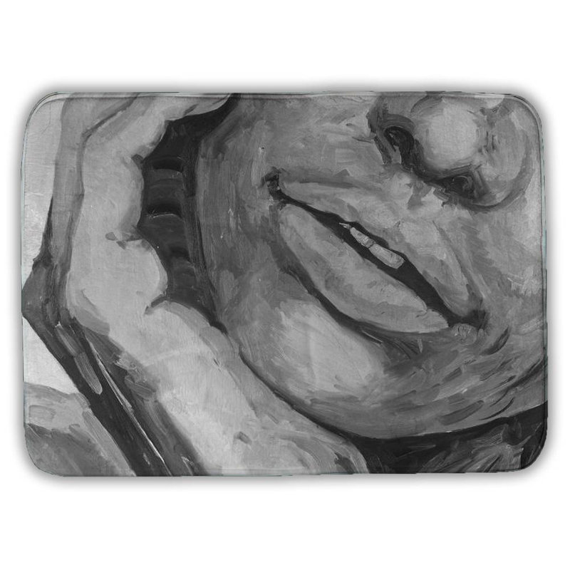 Irresistible lips Bath Mat with Non-Slip Backing - Quick Dry Memory Foam Bathroom Rug - Absorbent - Modern Plush Spa-Style - Machine Washable