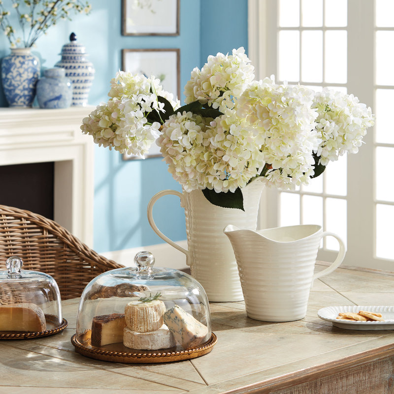 CONE HYDRANGEA STEM 28", White