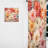 Bennison Collage of Beige Pink Zinnias Flowers - Zinnias Curtain - Velvet Room Darkening - 1 Panel-1220226375