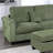 Contemporary 3Pc Sectional Set Corduroy Couch LAF Sofa RAF Chaise Ottoman L-Sectional-1791072471