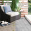 30 carreaux de terrasse imbriqués à carreaux, 12 po x 12 po, plancher de bois franc d'acacia gris clair pour terrasse, banc, bord de piscine