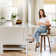 Swivel Upholstered Counter & Barstool With Wood Frame